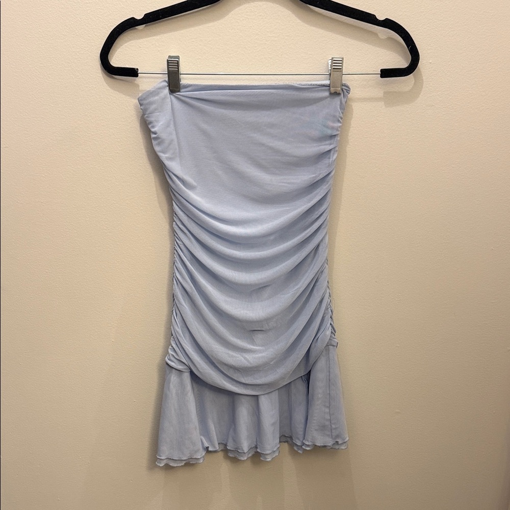 White Fox Strapless Mini Dress